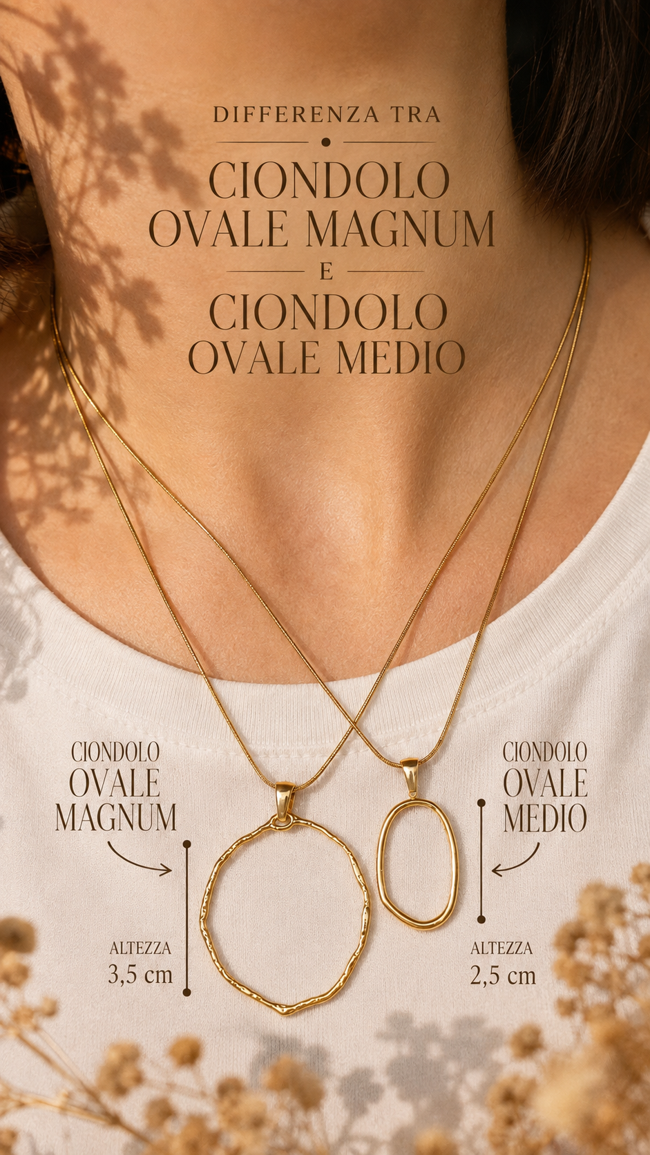 Collana ovale medio personalizzabile