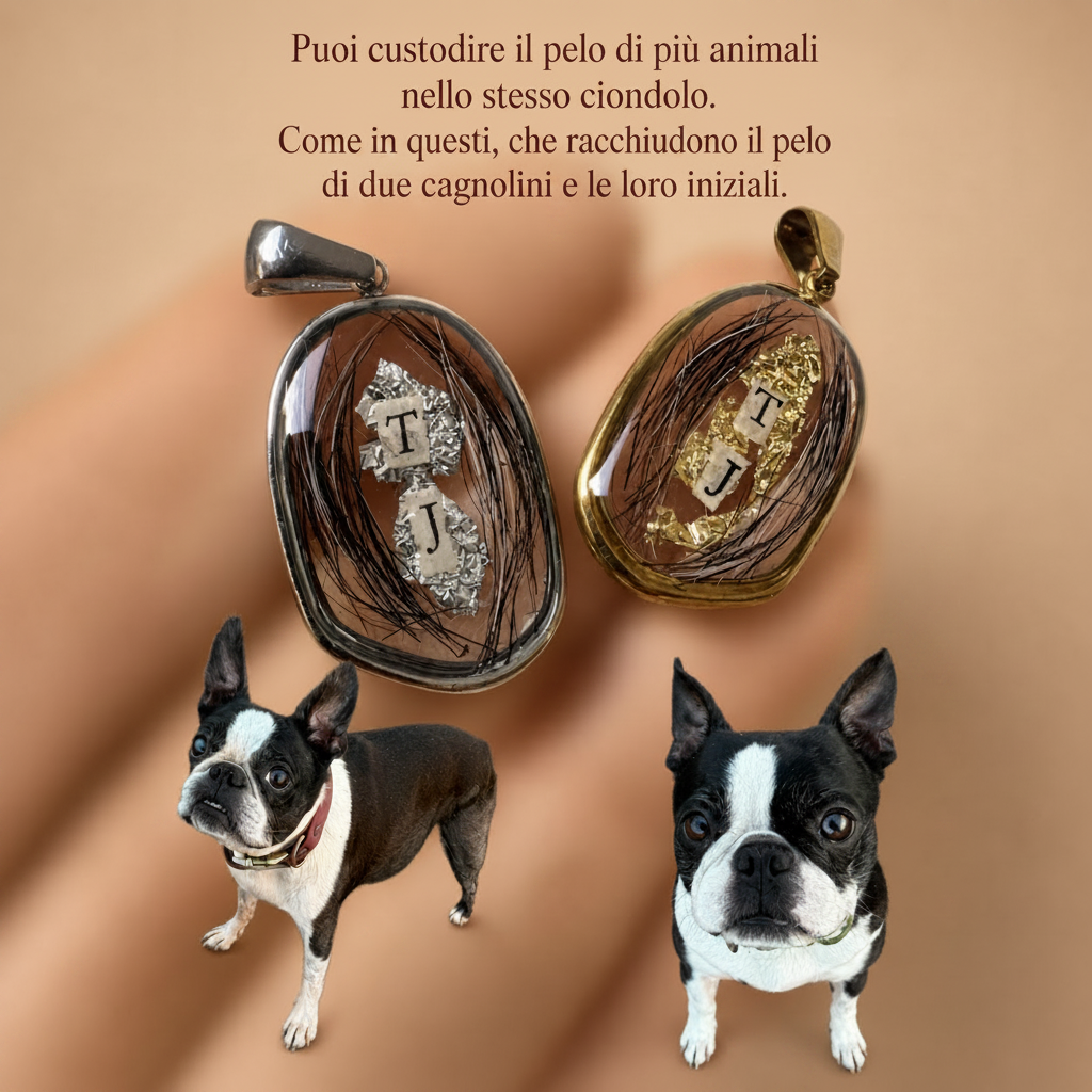 Ciondolo Personalizzato con il Pelo del tuo Cagnolino