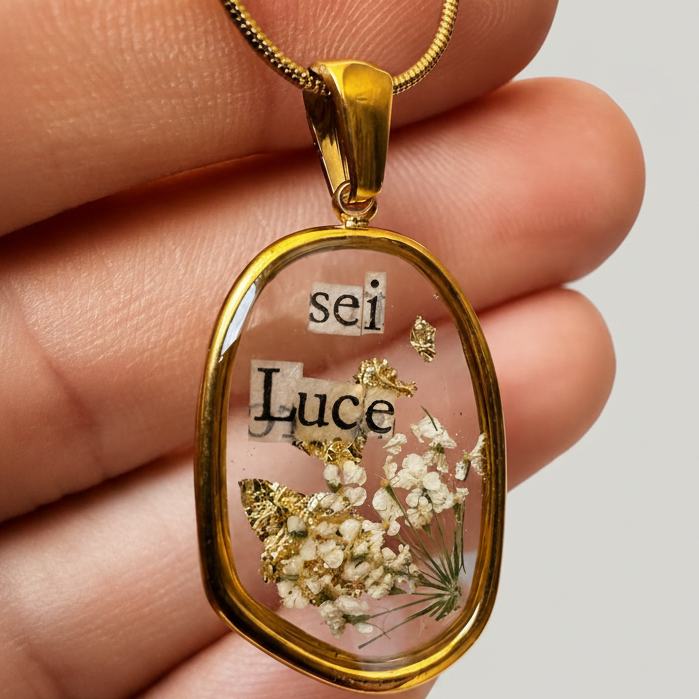 Collana ovale medio personalizzabile