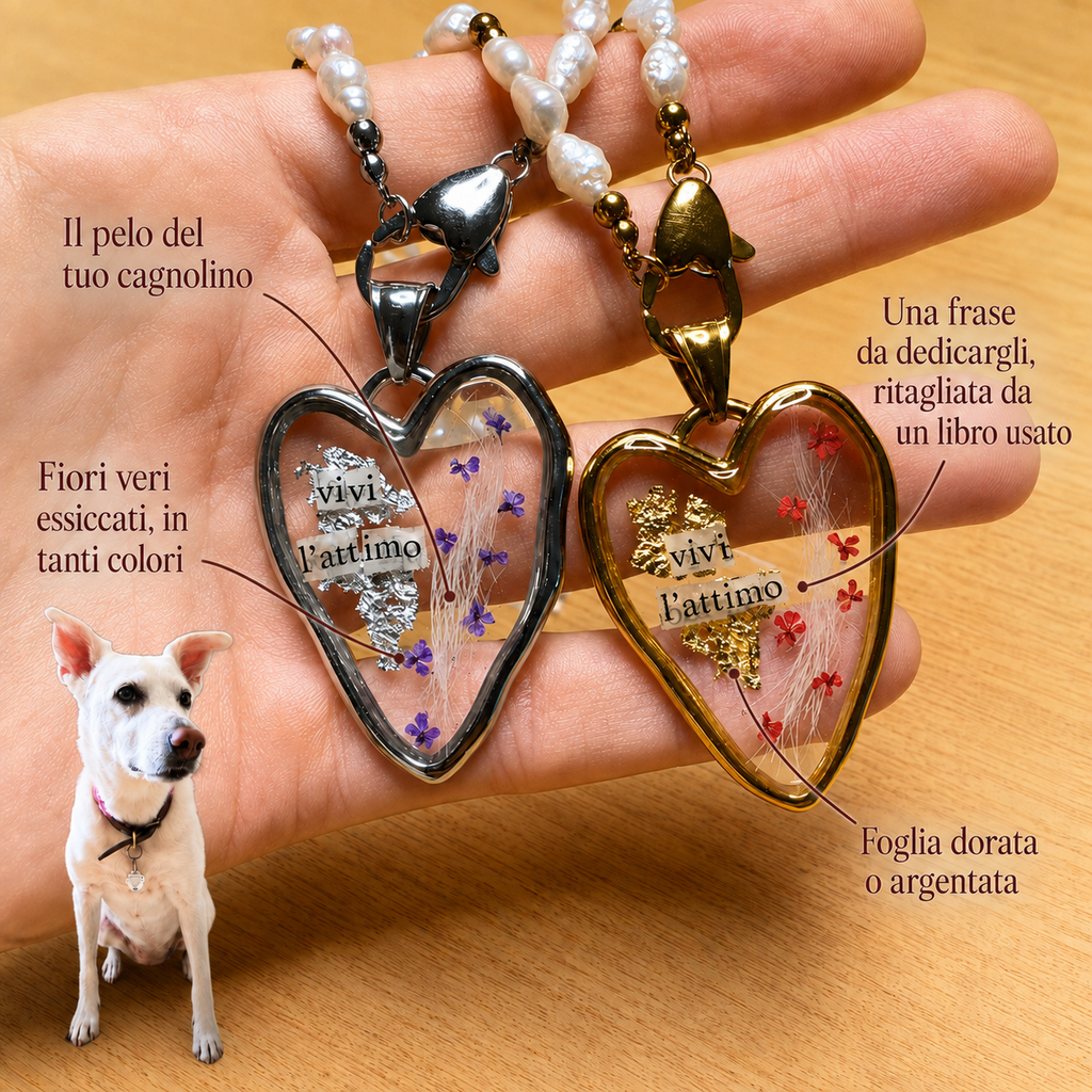 Ciondolo Personalizzato con il Pelo del tuo Cagnolino