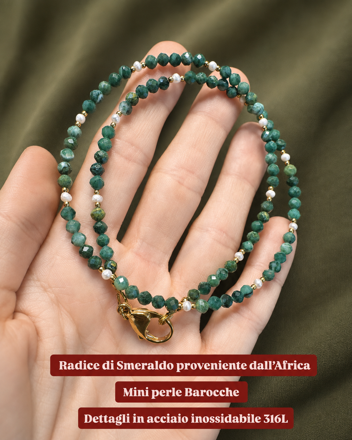 Nerea - il collier di Pietre e Perle Naturali