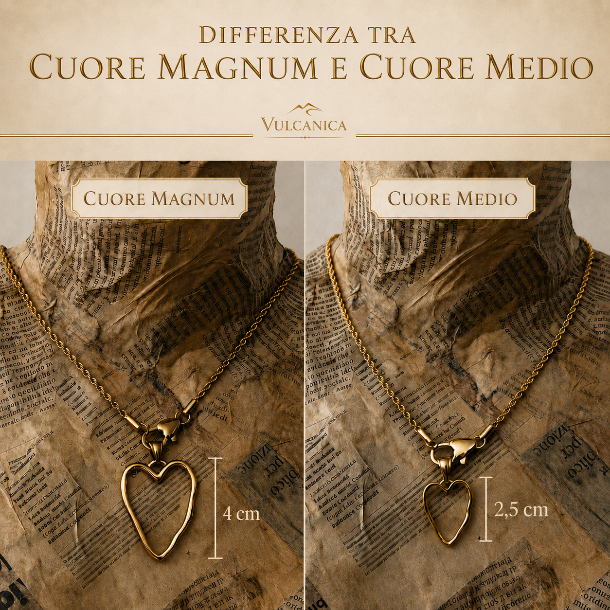 Collana Cuore Medio in Resina Personalizzabile