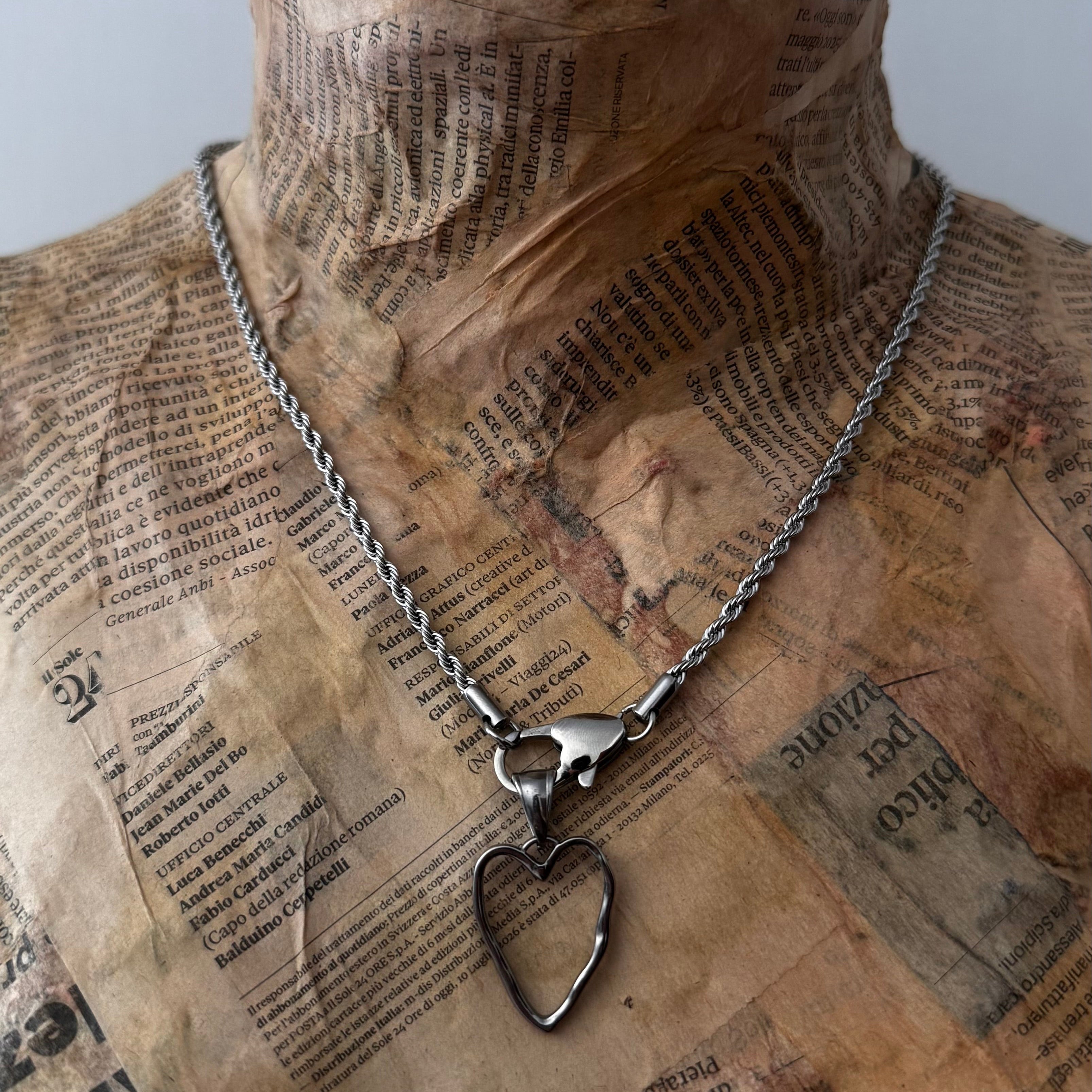 Collana Cuore Medio in Resina Personalizzabile