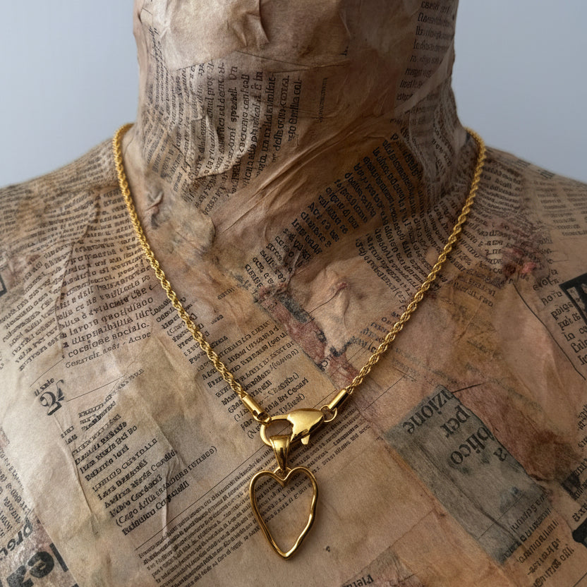 Collana Cuore Medio in Resina Personalizzabile