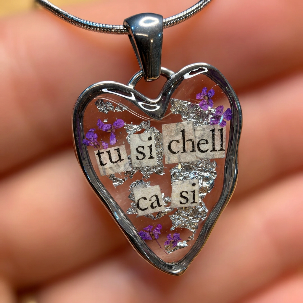 Collana Cuore in Resina Personalizzabile