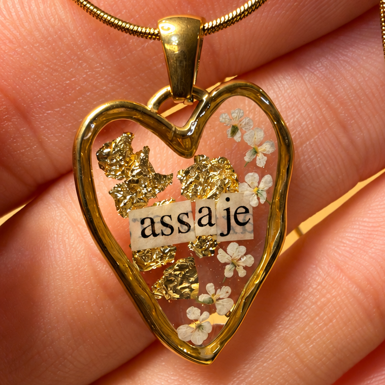 Collana Cuore in Resina Personalizzabile