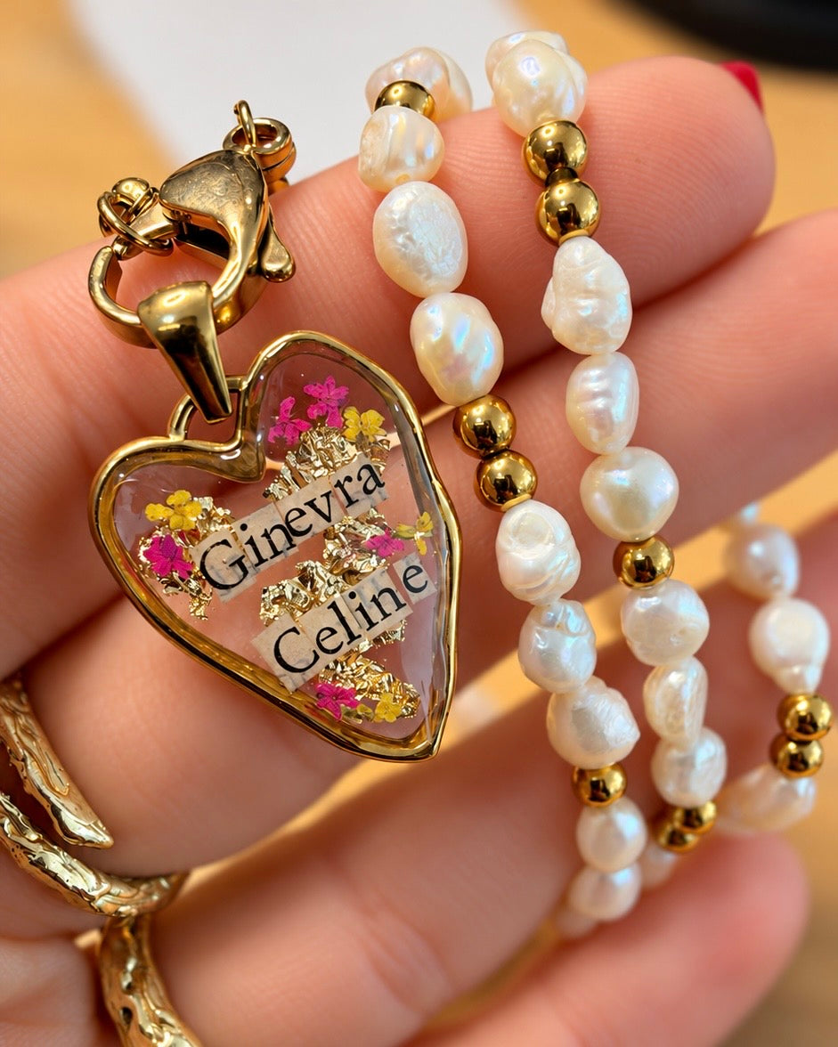 Collana Cuore in Resina Personalizzabile