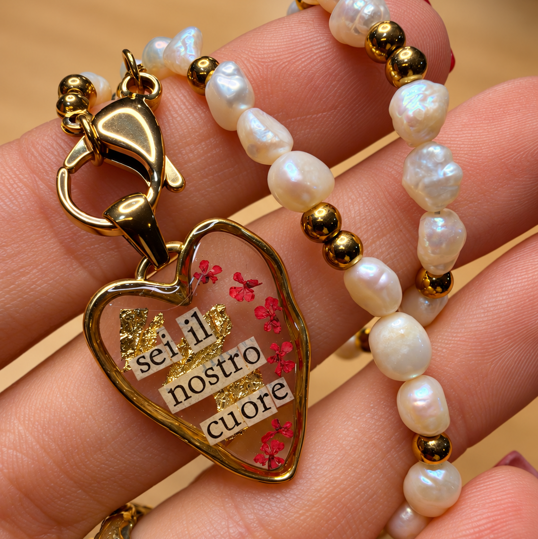 Collana Cuore in Resina Personalizzabile