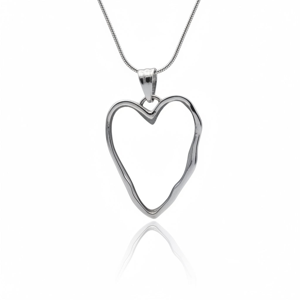 Collana Cuore Medio in Resina Personalizzabile