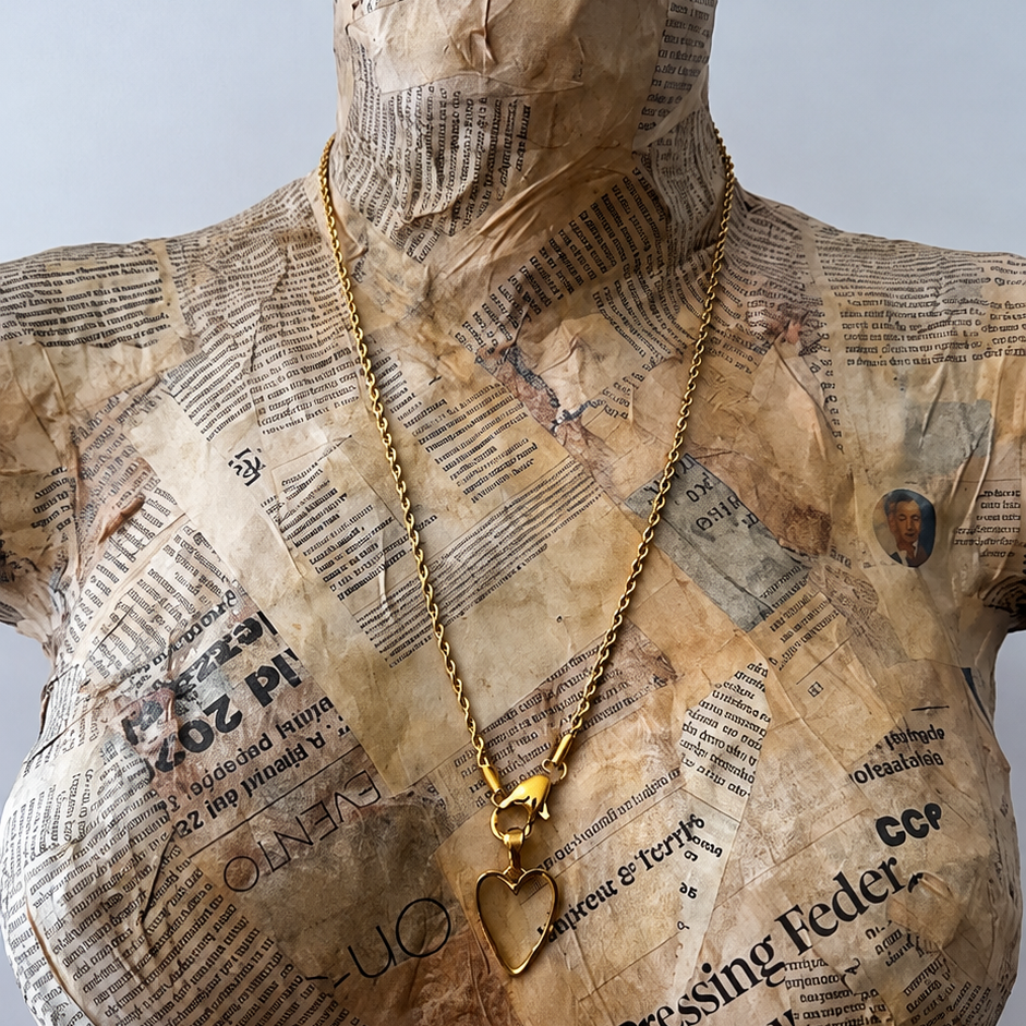 Collana Cuore Medio in Resina Personalizzabile