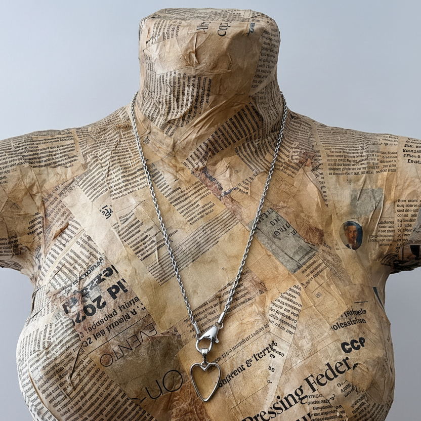 Collana Cuore Medio in Resina Personalizzabile