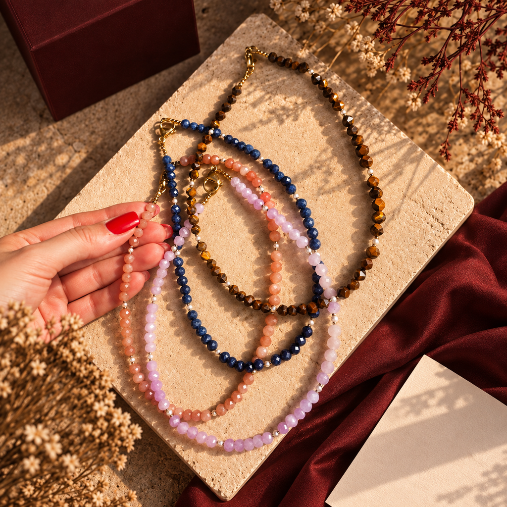Nerea - il collier di Pietre e Perle Naturali
