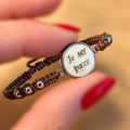 Bracciale macramé e resina personalizzabile